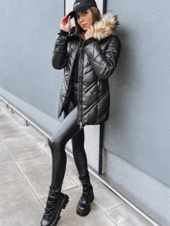 Kurtki Damskie>Dstreet Kurtka zimowa damska pikowana SOLARIS czarna TY4007