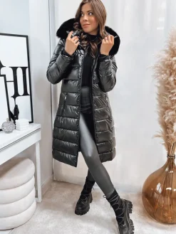 Kurtki Damskie>Dstreet Kurtka zimowa damska pikowana FLOM czarna TY4055