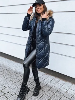 Kurtki Damskie>Dstreet Kurtka zimowa damska pikowana VEIL granatowa TY4012