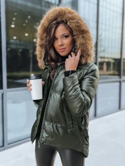 Kurtki Damskie>Dstreet Kurtka zimowa damska pikowana SPARKLE zielona TY3951