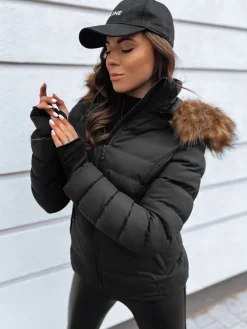 Kurtki Damskie>Dstreet Kurtka zimowa damska pikowana VERSES czarna TY4040