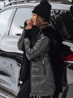 Kurtki Damskie>Dstreet Kurtka zimowa damska pikowana SHINE czarna TY4054z