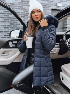 Kurtki Damskie>Dstreet Kurtka zimowa damska pikowana LELISIA granatowa TY4024