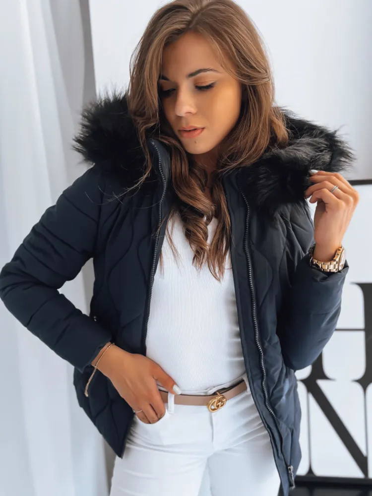 Kurtki Damskie>Dstreet Kurtka zimowa damska PUFFER granatowa TY3680