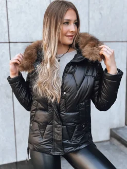 Kurtki Damskie>Dstreet Kurtka zimowa damska SNOW czarna TY3818
