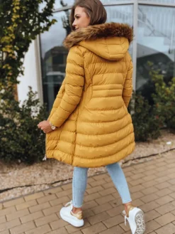 Kurtki Damskie>Dstreet Kurtka zimowa damska TERIS żółta TY3096
