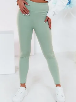 Spodnie Damskie>Dstreet Legginsy damskie z wysokim stanem SOFLEGG jasnozielone UY2509