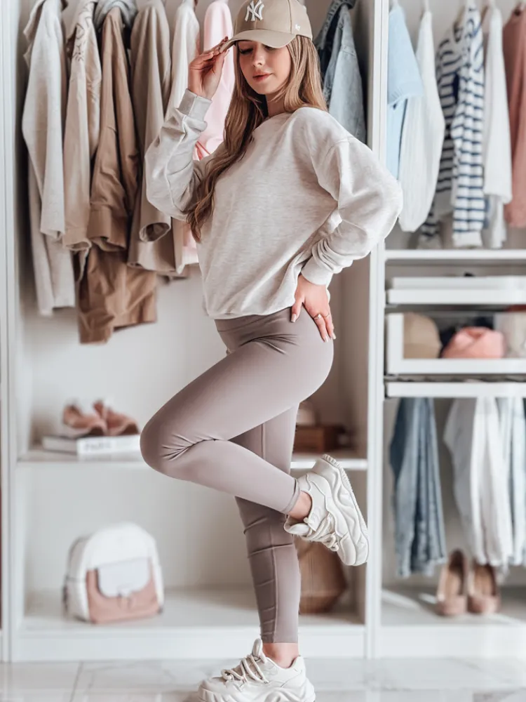 Spodnie Damskie>Dstreet Legginsy damskie z wysokim stanem ACTIVIS ciemnoszare UY2597