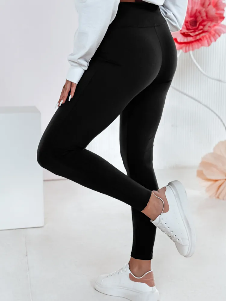 Spodnie Damskie>Dstreet Legginsy damskie z wysokim stanem SOFLEGG czarne UY2510