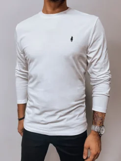 Koszulki Męskie>Dstreet Longsleeve męski biały LX0564