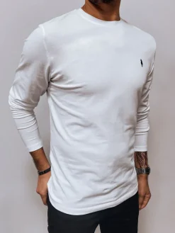 Koszulki Męskie>Dstreet Longsleeve męski biały LX0564