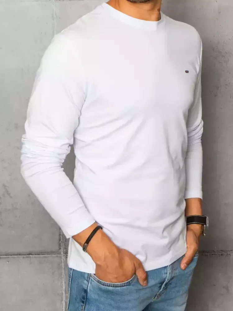Koszulki Męskie>Dstreet Longsleeve męski biały LX0537