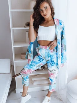 Marynarki Damskie>Dstreet Marynarka damska BLOOMING MEADOW turkusowa PY0062