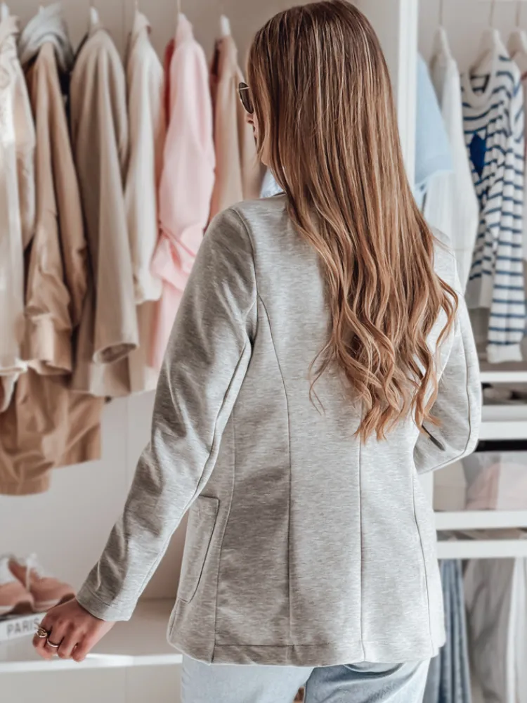 Marynarki Damskie>Dstreet Marynarka damska CLASSVENT jasnoszara PY0108