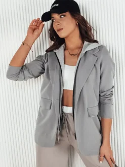 Marynarki Damskie>Dstreet Marynarka damska FERMO szara PY0086