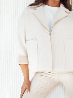 Marynarki Damskie>Dstreet Marynarka damska MILKEY beżowa TY4150