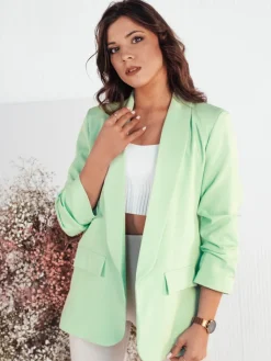 Marynarki Damskie|Wyjątkowe Okazje>Dstreet Marynarka damska PINGRE jasnozielona PY0083