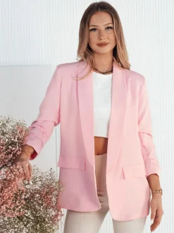 Marynarki Damskie|Wyjątkowe Okazje>Dstreet Marynarka damska PINGRE różowa PY0084