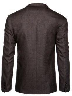 Marynarki Męskie>Dstreet Marynarka męska brązowa MX0599