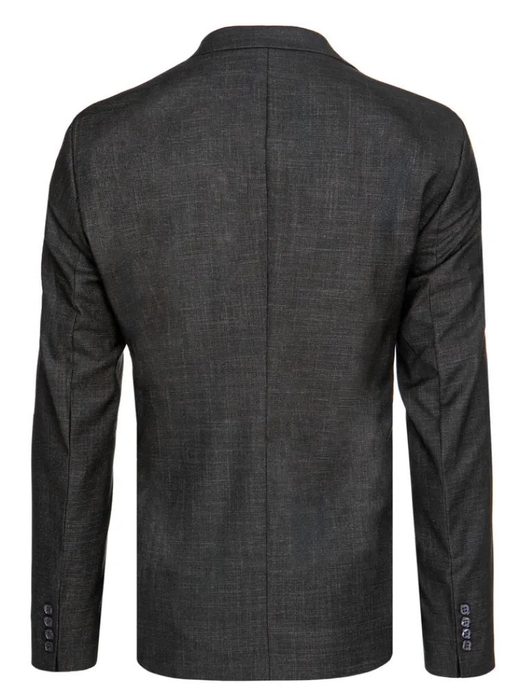 Marynarki Męskie|Wyjątkowe Okazje>Dstreet Marynarka męska jednorzędowa czarna MX0621