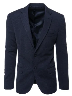 Marynarki Męskie|Wyjątkowe Okazje>Dstreet Marynarka męska jednorzędowa niebieska MX0634