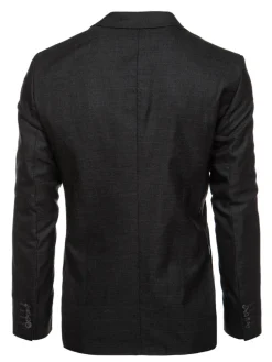 Marynarki Męskie|Wyjątkowe Okazje>Dstreet Marynarka męska jednorzędowa czarna MX0626