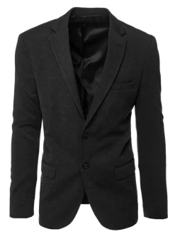 Marynarki Męskie|Wyjątkowe Okazje>Dstreet Marynarka męska jednorzędowa czarna MX0635