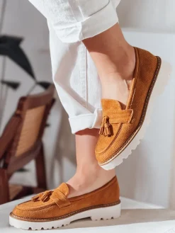 Mokasyny>Dstreet Mokasyny damskie ażurowe VANESSO kamelowe ZY0714