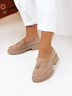 Mokasyny>Dstreet Mokasyny damskie LOAFELIA khaki ZY0604