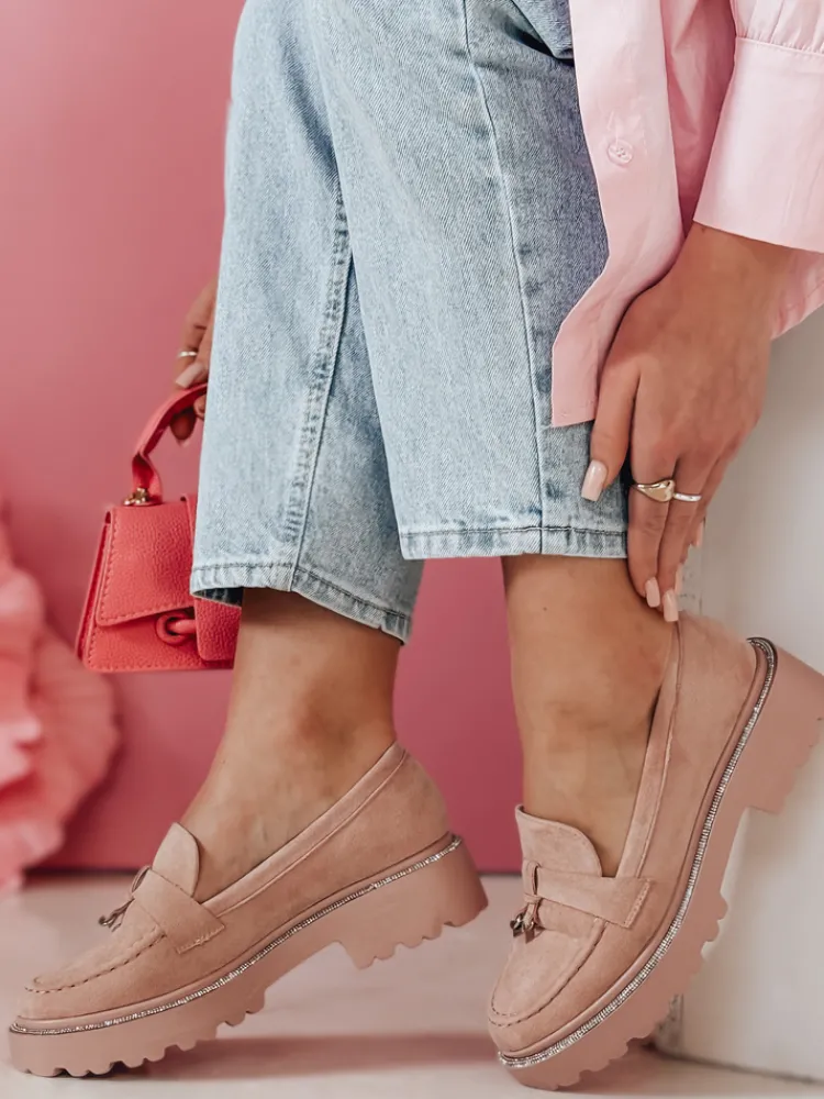 Mokasyny>Dstreet Mokasyny damskie LOAFELIA różowe ZY0601