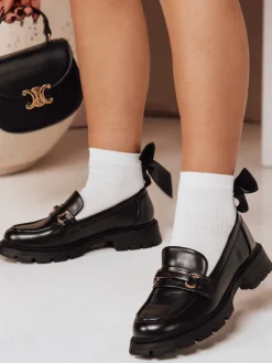 Mokasyny>Dstreet Mokasyny damskie MNIMNI czarne ZY0660