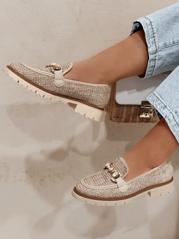 Mokasyny>Dstreet Mokasyny damskie na płaskiej podeszwie LOFINKA natura ZY0800