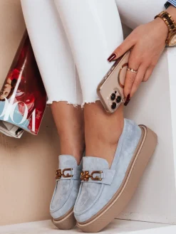 Mokasyny>Dstreet Mokasyny damskie na platformie LOFELIS niebieskie ZY0691