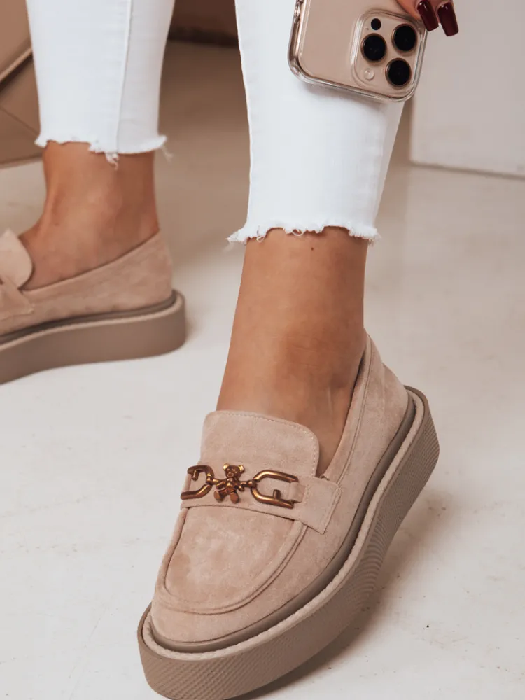 Mokasyny>Dstreet Mokasyny damskie na platformie LOFELIS beżowe ZY0692