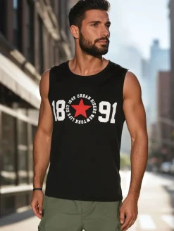 Koszulki Męskie>Dstreet Męska koszulka bez rękawów czarna RX5652