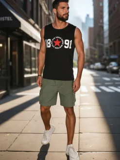 Koszulki Męskie>Dstreet Męska koszulka bez rękawów czarna RX5652