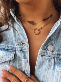 Naszyjniki>Dstreet Naszyjnik FLORIDIS złoty IY0068