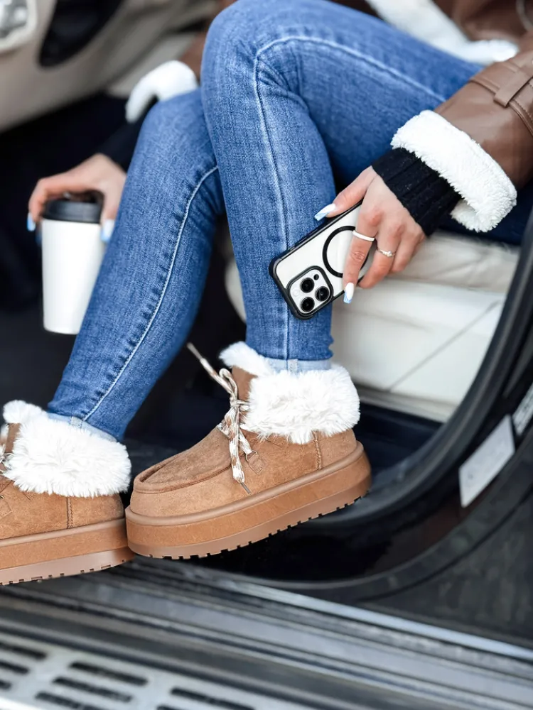 Botki>Dstreet Śniegowce damskie FURRMOD kamelowe ZY0550