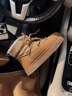 Botki>Dstreet Śniegowce damskie LUXSNUG ocieplane kamelowe ZY0570