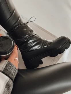 Botki>Dstreet Śniegowce damskie SNOBOOT czarne ZY0548