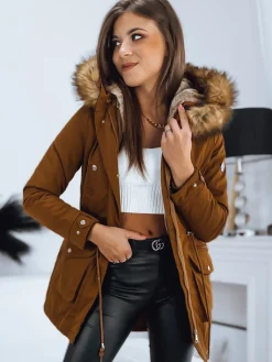 Kurtki Damskie>Dstreet Parka damska AMAYA żółta TY3173