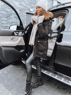 Kurtki Damskie>Dstreet Parka damska STELLA czarna TY3180