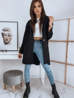 Płaszcze Damskie>Dstreet Płaszcz damski LEFFERSON czarny NY0418