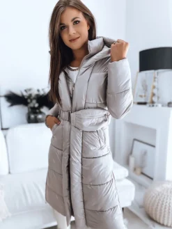 Płaszcze Damskie|Kurtki Damskie>Dstreet Płaszcz damski LINA beżowy TY3110