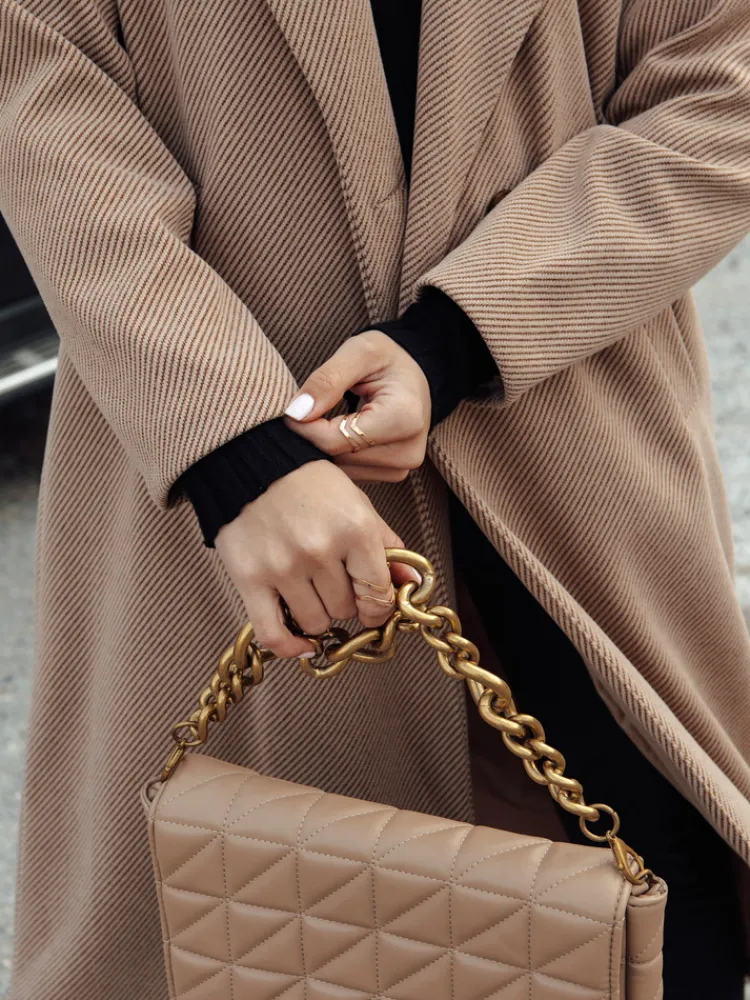 Płaszcze Damskie>Dstreet Płaszcz damski oversize MANTOVA długi kamelowy NY0739