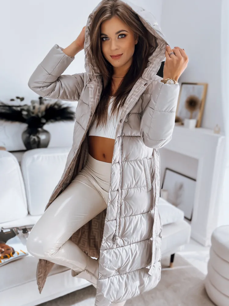 Płaszcze Damskie|Kurtki Damskie>Dstreet Płaszcz damski SABINA beżowy TY3260