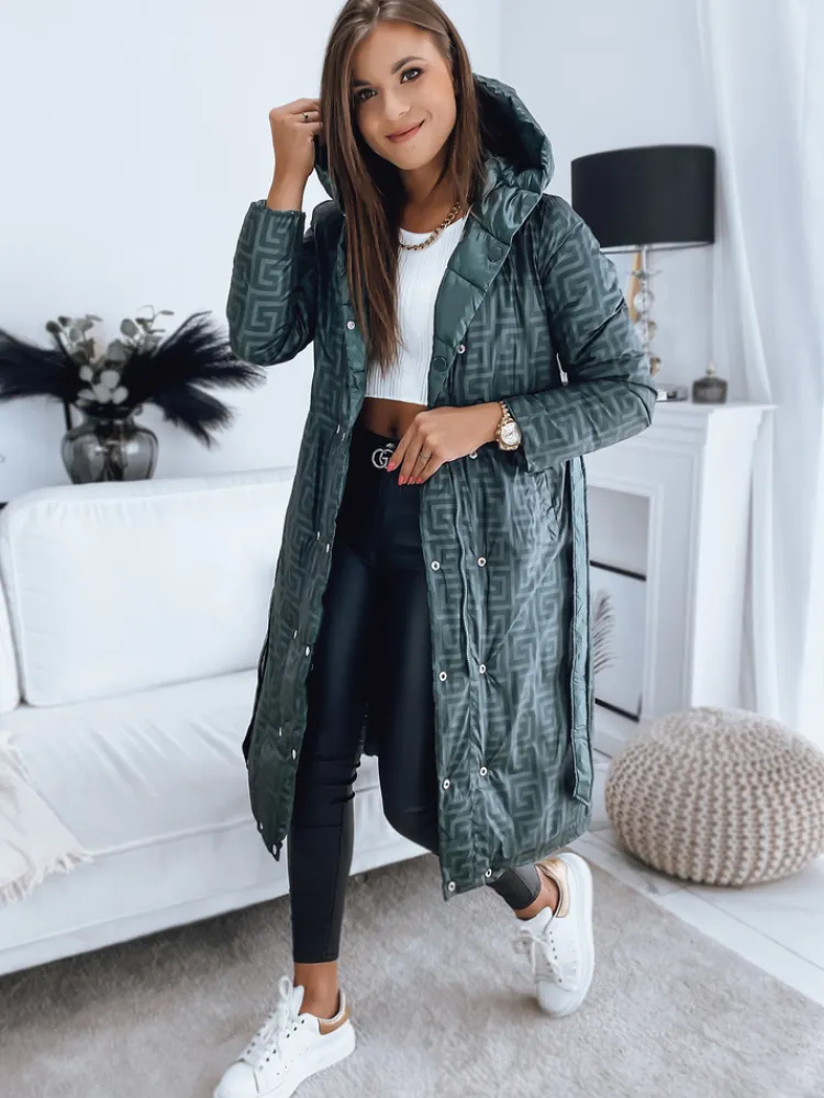 Płaszcze Damskie|Kurtki Damskie>Dstreet Płaszcz damski SABINA ciemnozielony TY3165