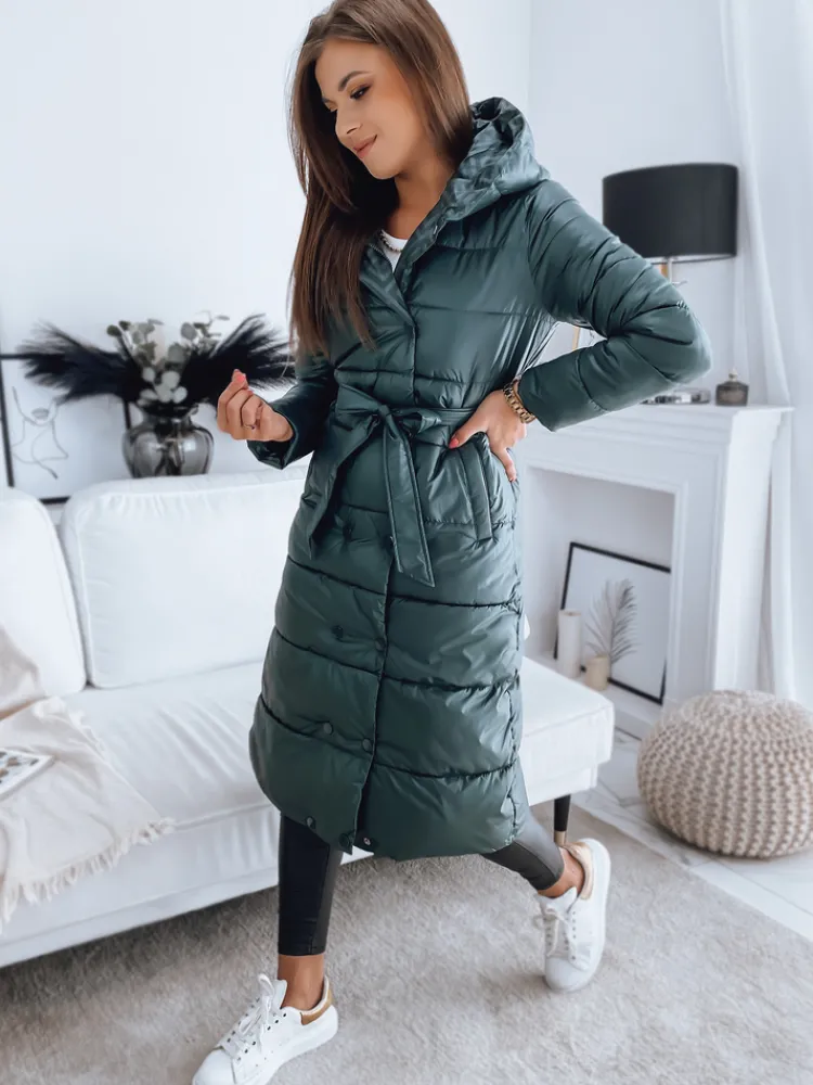 Płaszcze Damskie|Kurtki Damskie>Dstreet Płaszcz damski SABINA ciemnozielony TY3165