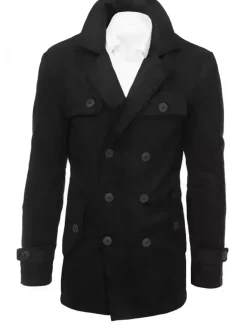 Płaszcze Męskie>Dstreet Płaszcz męski czarny CX0431