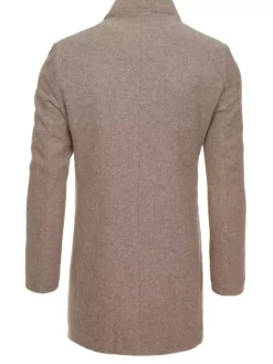 Płaszcze Męskie>Dstreet Płaszcz męski jednorzędowy brązowy CX0442